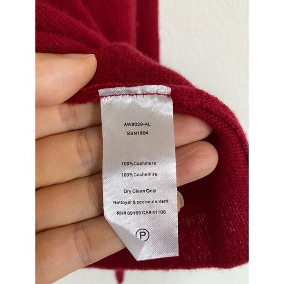 A.T.M crewneck 100% cashmere sweater in Red - Picture 3 of 5